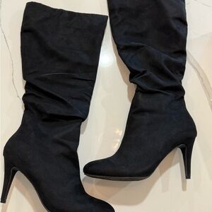 Sugar Women’s Black Calf-High Boots - Gently Worn